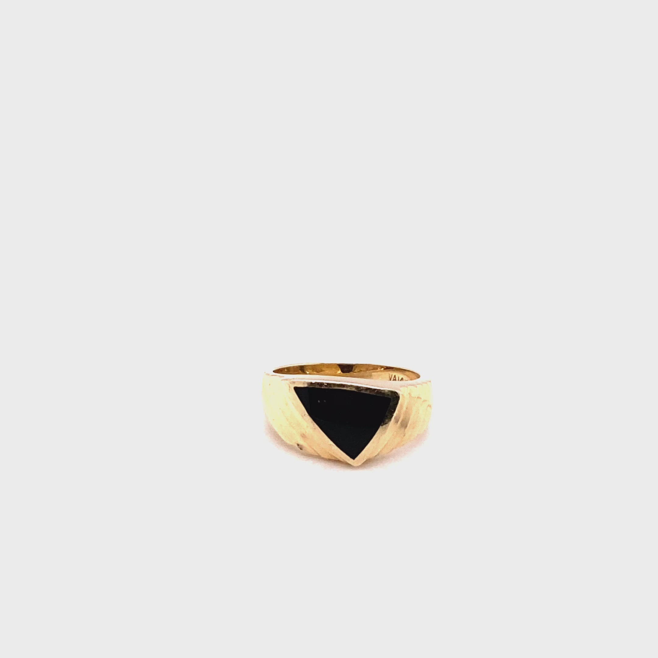 Natural Onyx Ring 14K Solid Gold Men's Ring Gemstone Ring Statement Ring Cocktail Ring Fine Jewelry Vintage Jewelry Estate Jewelry