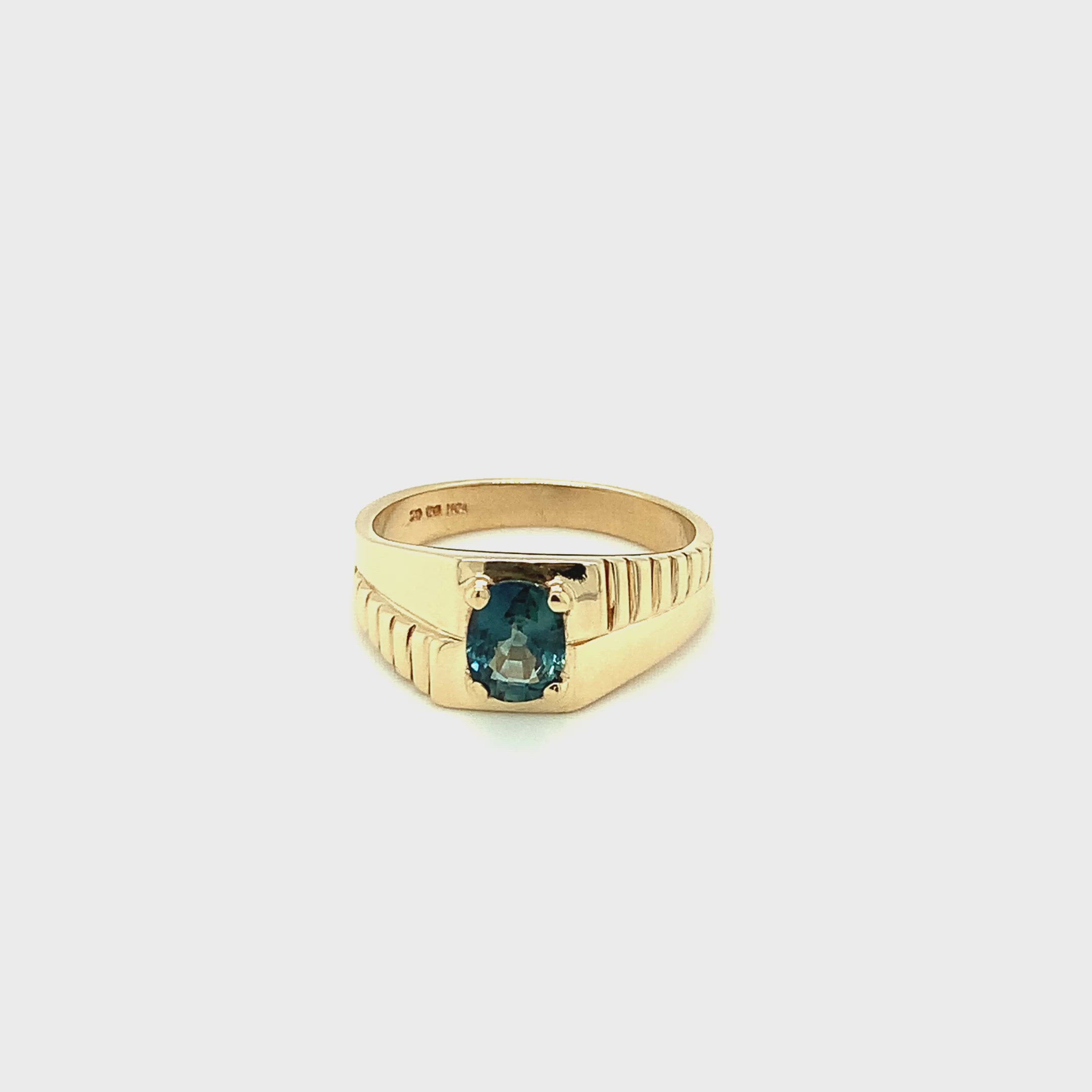 Natural Ceylon Sapphire Ring 10K Solid Gold 1.59ct Sri Lankan Sapphire Ring Solitaire Ring Gemstone Ring Statement Ring Men's Ring Jewellery