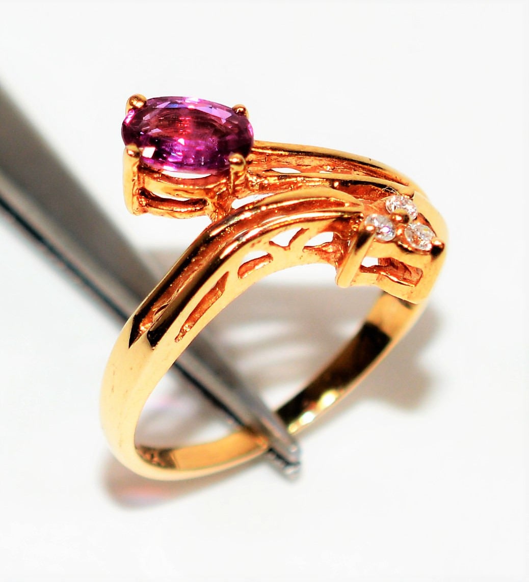 Natural Ruby & Diamond Ring 14K Solid Gold .53tcw Ruby Ring Women’s Ring Cocktail Ring Statement Ring Vintage Jewelry July Birthstone Ring