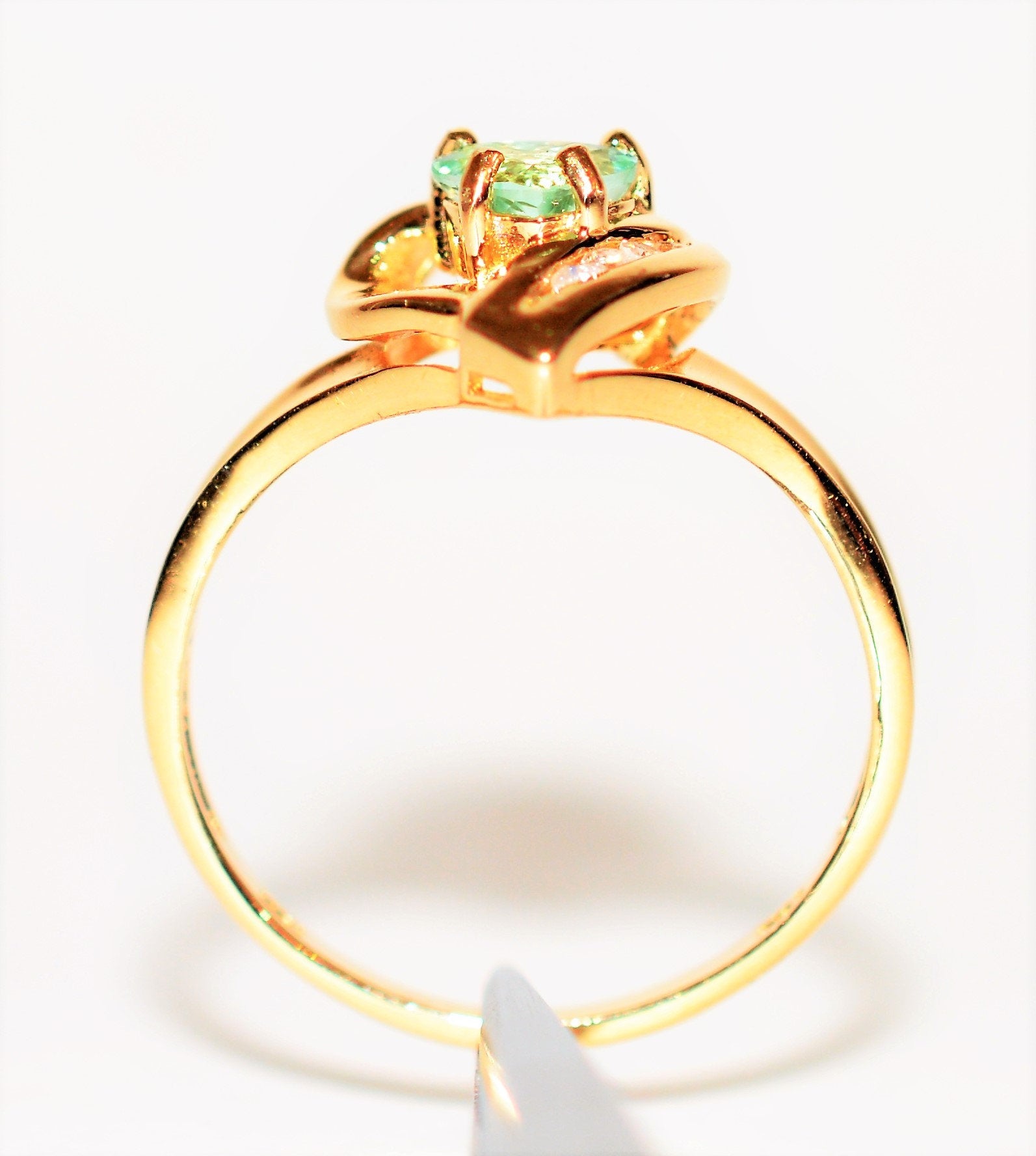 Natural Paraiba Tourmaline & Diamond Ring 10K Solid Gold .50tcw Gemstone Heart Women's Ring Estate Jewelry Jewellery