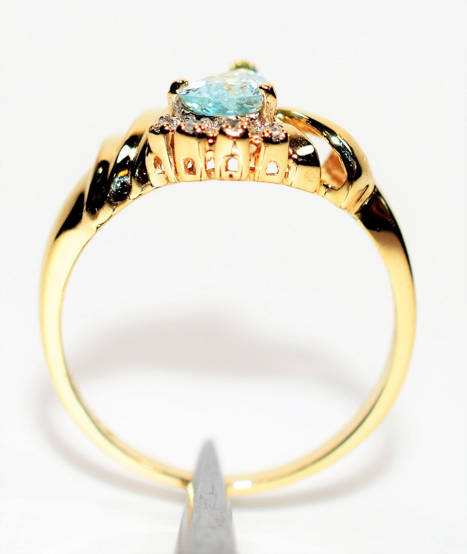Natural Paraiba Tourmaline & Diamond Ring 14K Solid Gold 1.04tcw Gemstone Jewelry Women’s Ring Statement Jewellery Fine Birthstone Ring