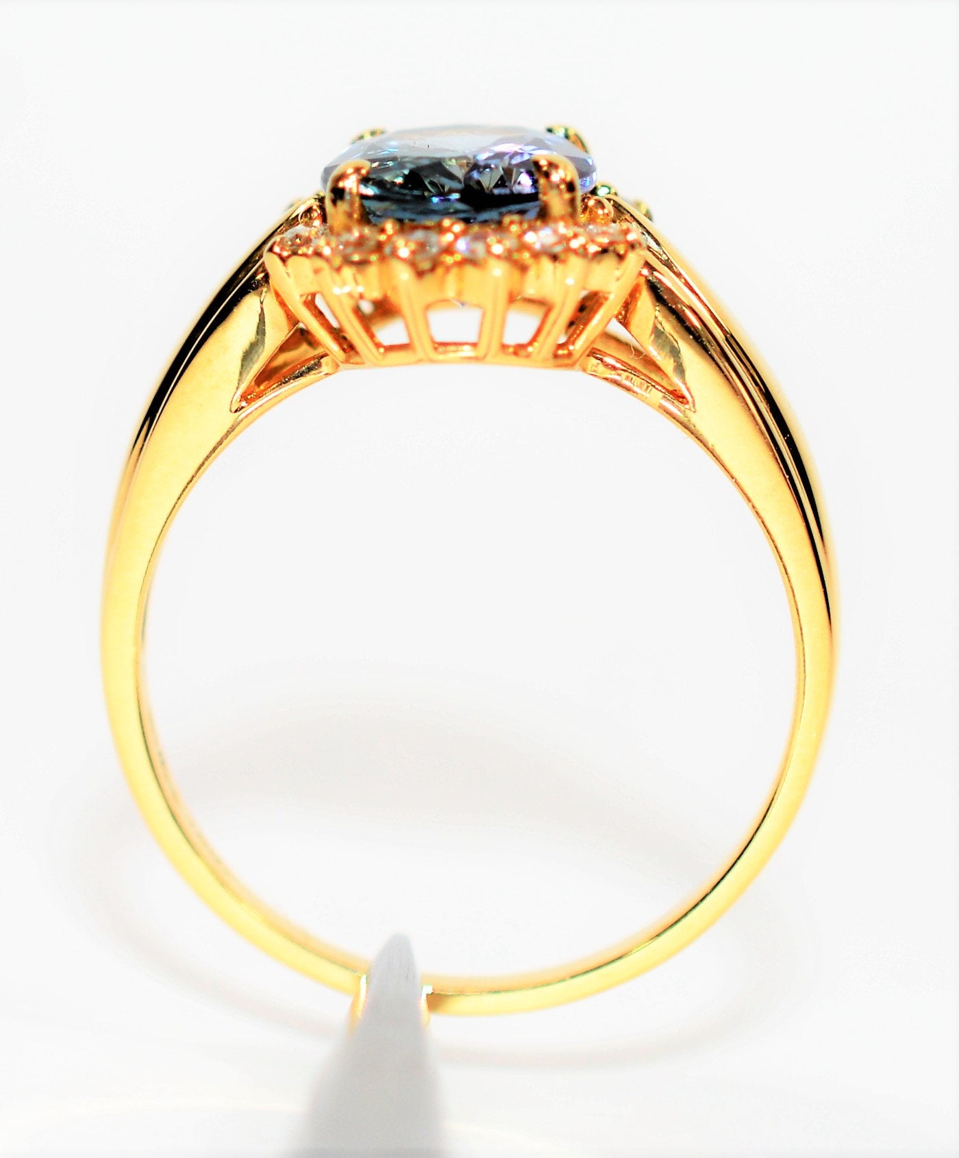 Certified Natural D'Block Tanzanite & Diamond Ring 18K Solid Gold 2.11tcw Birthstone Ring Vintage Ring Estate Ring Fine Jewelry Women's Ring