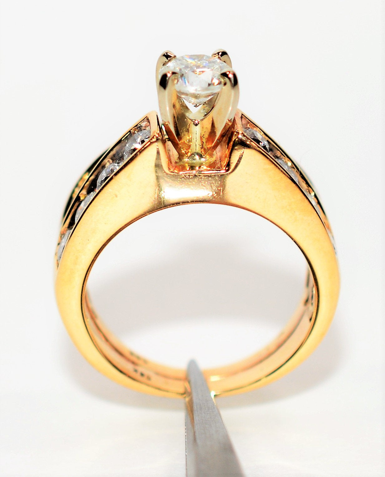 GIA Certified Natural Diamond Bridal Set 14K Solid Gold 3.57tcw Women's Ring Engagement Ring Wedding Band Wedding Set Estate Bridal Jewelry
