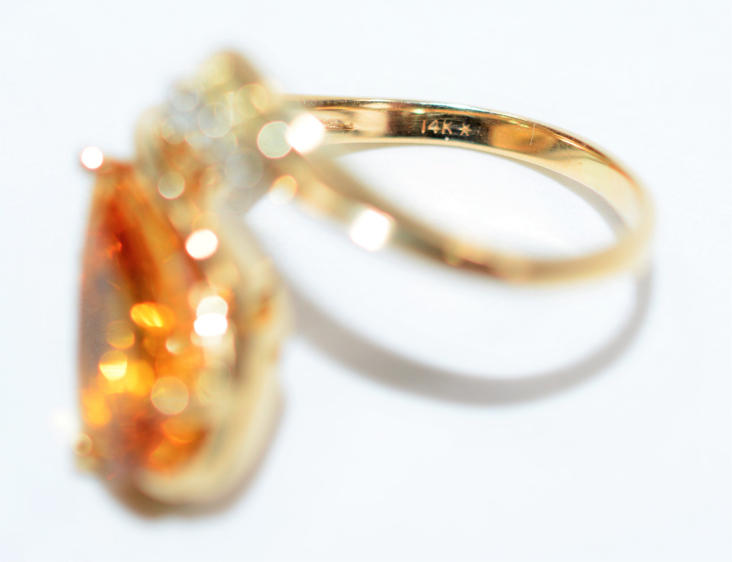 Natural Golden Beryl & Diamond Ring 14K Solid Gold 3.45tcw Statement Ring Cocktail Ring Ladies Ring Yellow Ring Birthstone Ring Women's Ring