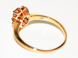 Natural Unheated Tanzanite & Diamond Ring 14K Solid Gold .64tcw Gemstone Ring Engagement Ring Diamond Halo Ring Vintage Ring Fashion Ring